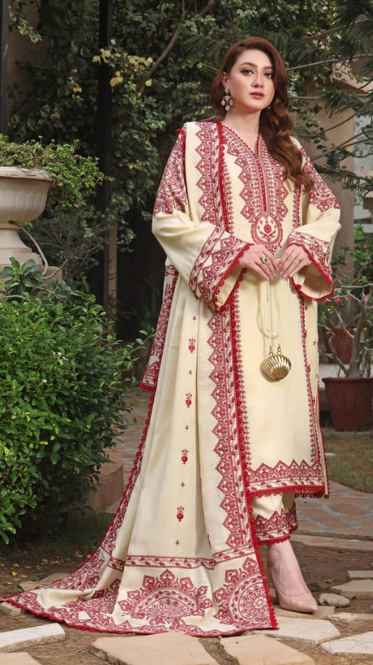 ANEELA’S LAWN WITH EMBROIDERY LAWN DUPATTA