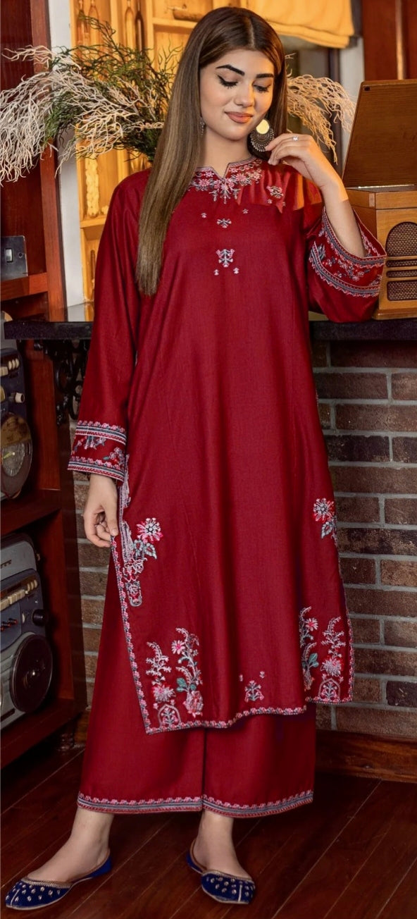 LAWN Shirt Front  HEAVY  Embroidery