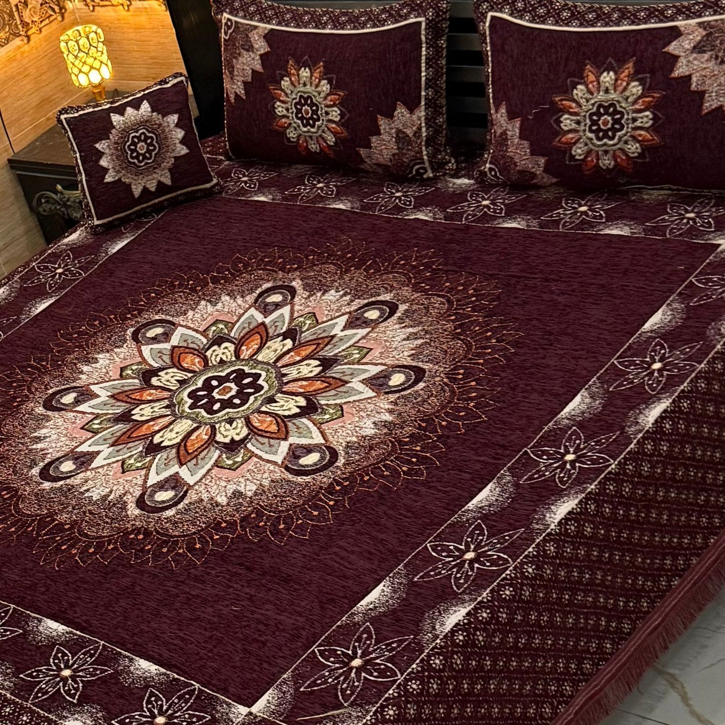 4Pc Velvet Jaquard Bedsheet