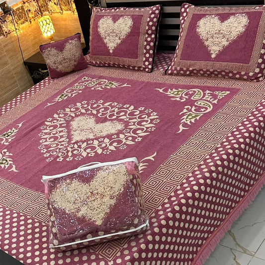 4Pc Velvet Jaquard Bedsheet