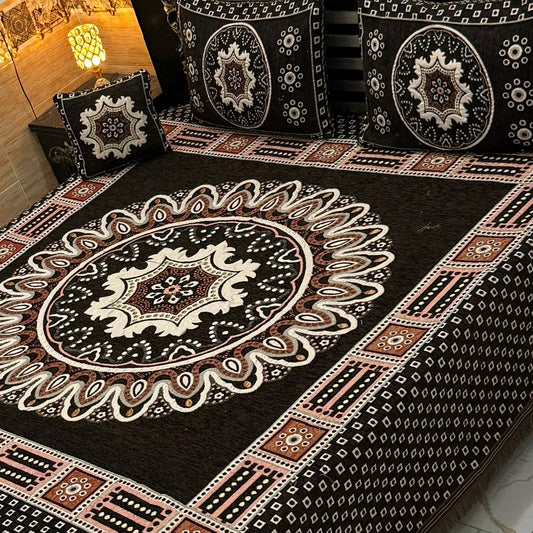 4Pc Velvet Jaquard Bedsheet