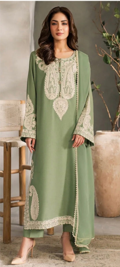 LAWN Shirt Front  HEAVY  Embroidery