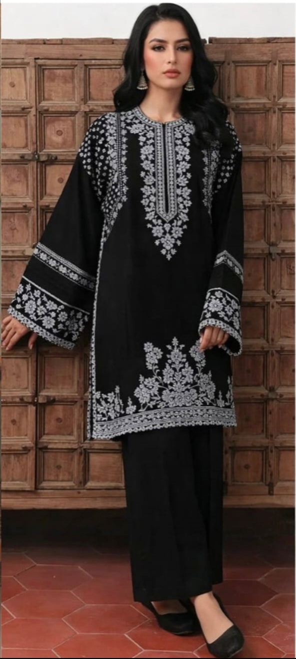 LAWN Shirt Front  HEAVY  Embroidery