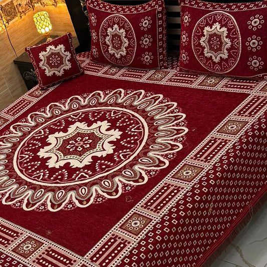 4Pc Velvet Jaquard Bedsheet
