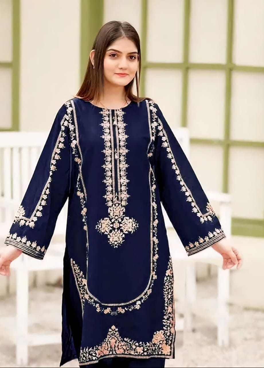 LAWN Shirt Front  HEAVY  Embroidery