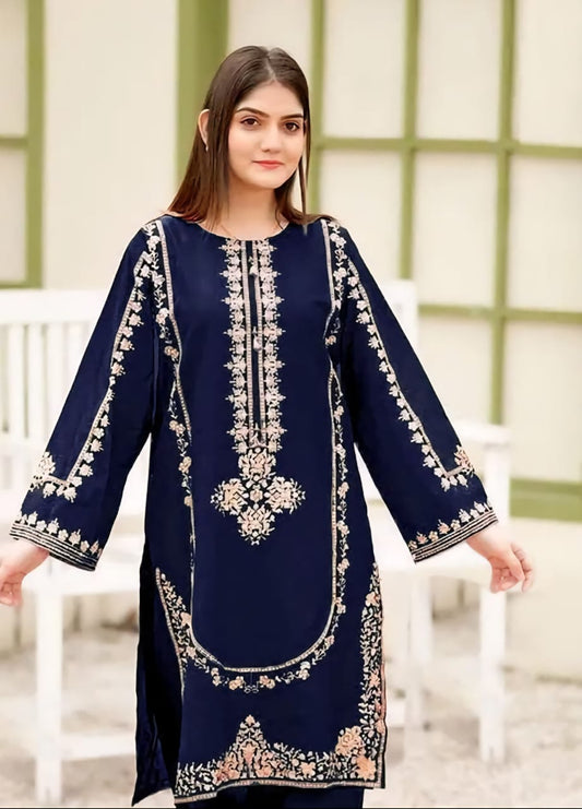 LAWN Shirt Front  HEAVY  Embroidery