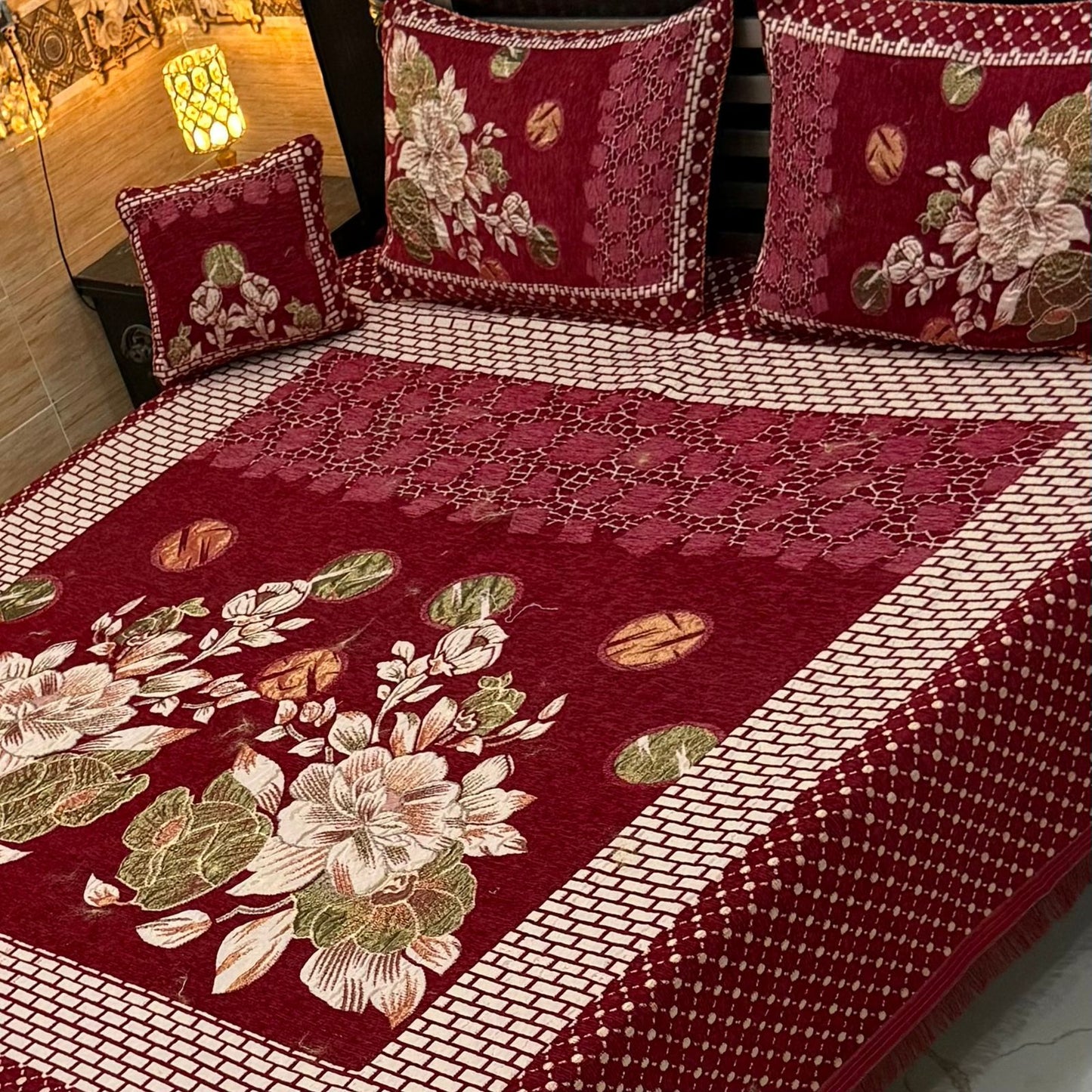 4Pc Velvet Jaquard Bedsheet