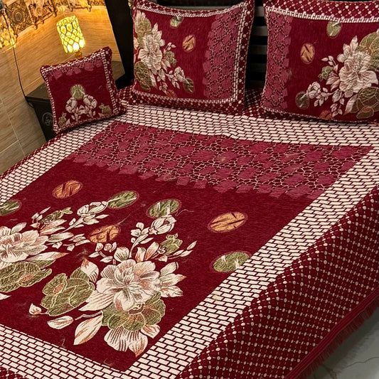 4Pc Velvet Jaquard Bedsheet