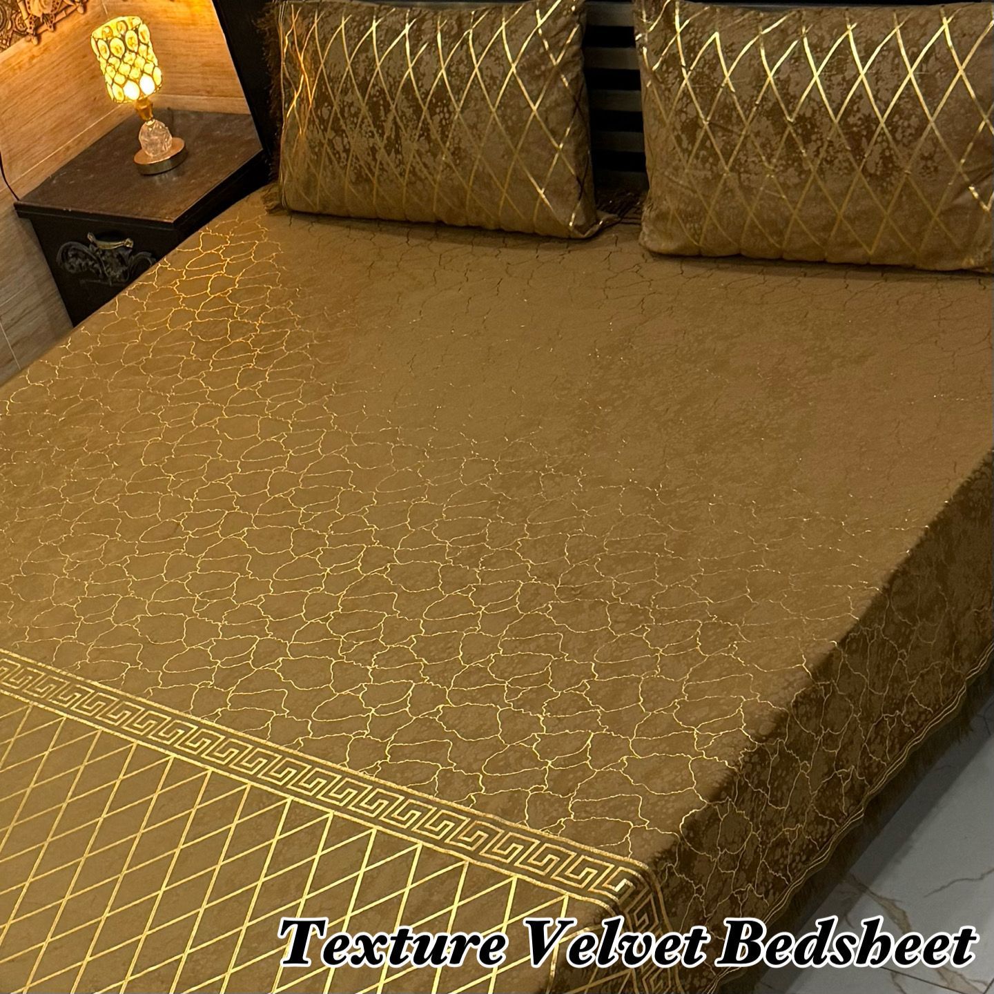3PC Texture Velvet Bedsheet 😍