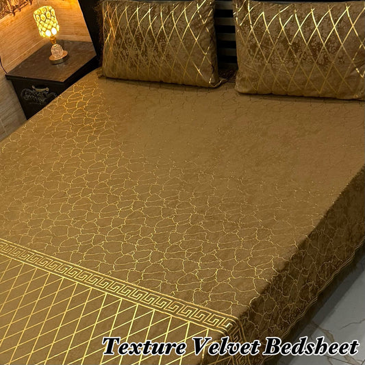 3PC Texture Velvet Bedsheet 😍
