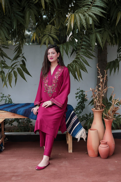 LAWN Shirt Front  HEAVY  Embroidery