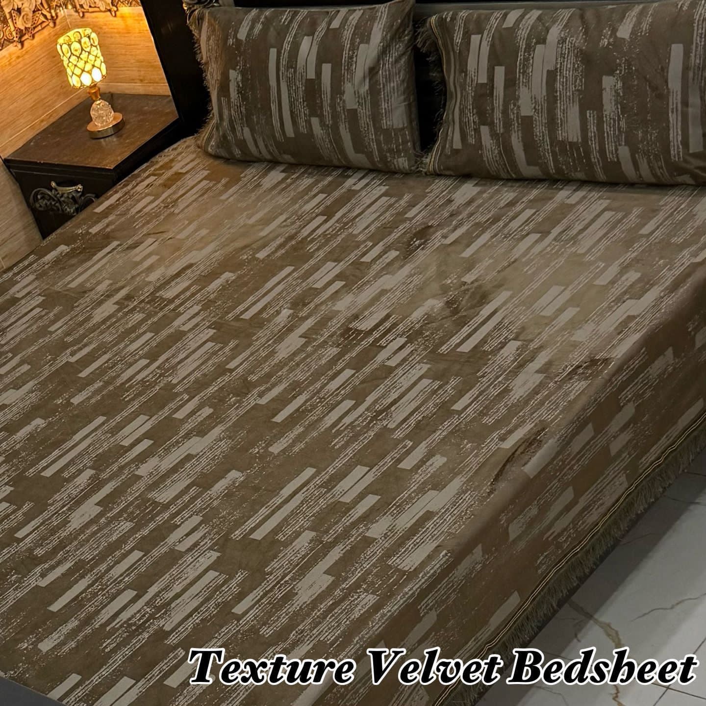 3PC Texture Velvet Bedsheet 😍
