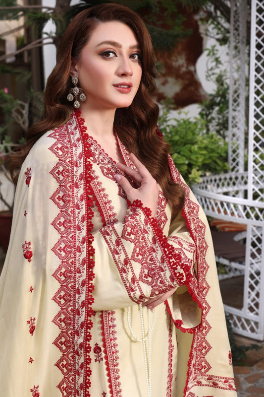 ANEELA’S LAWN WITH EMBROIDERY LAWN DUPATTA