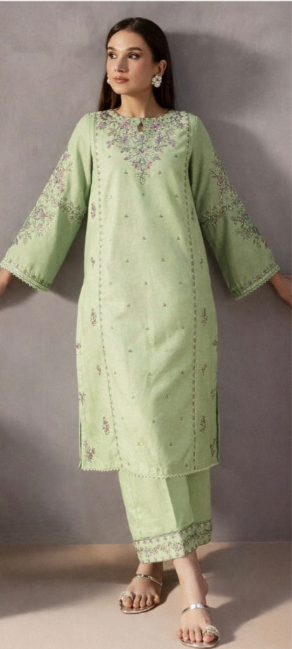 LAWN Shirt Front  HEAVY  Embroidery