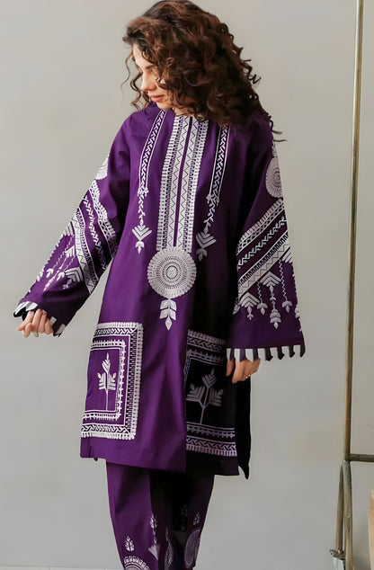 LAWN Shirt Front  HEAVY  Embroidery