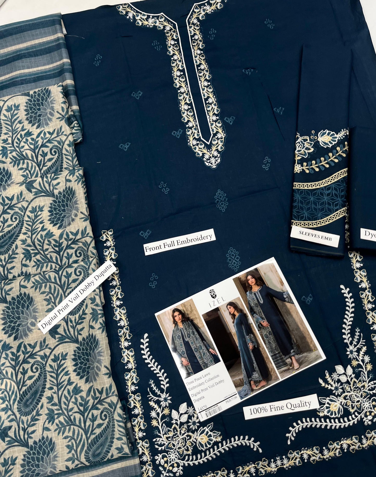 IZEL LAWN WITH DIGITAL PRINT VOIL DOBBY DUPATTA