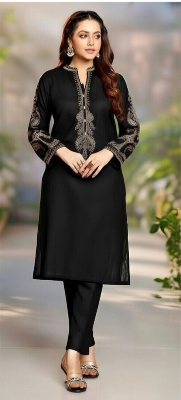 LAWN Shirt Front  HEAVY  Embroidery