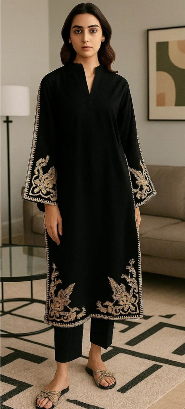 LAWN Shirt Front  HEAVY  Embroidery