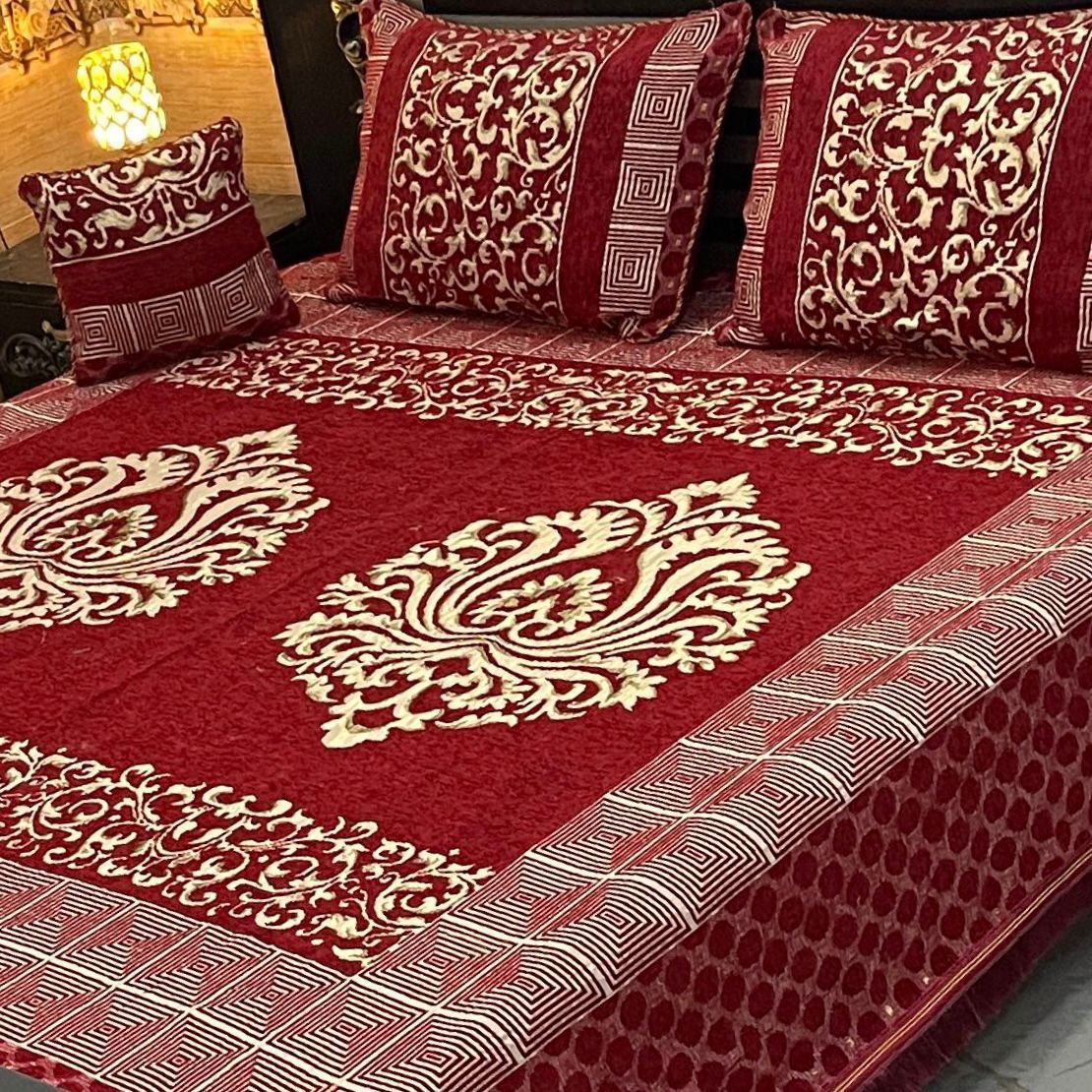 4Pc Velvet Jaquard Bedsheet