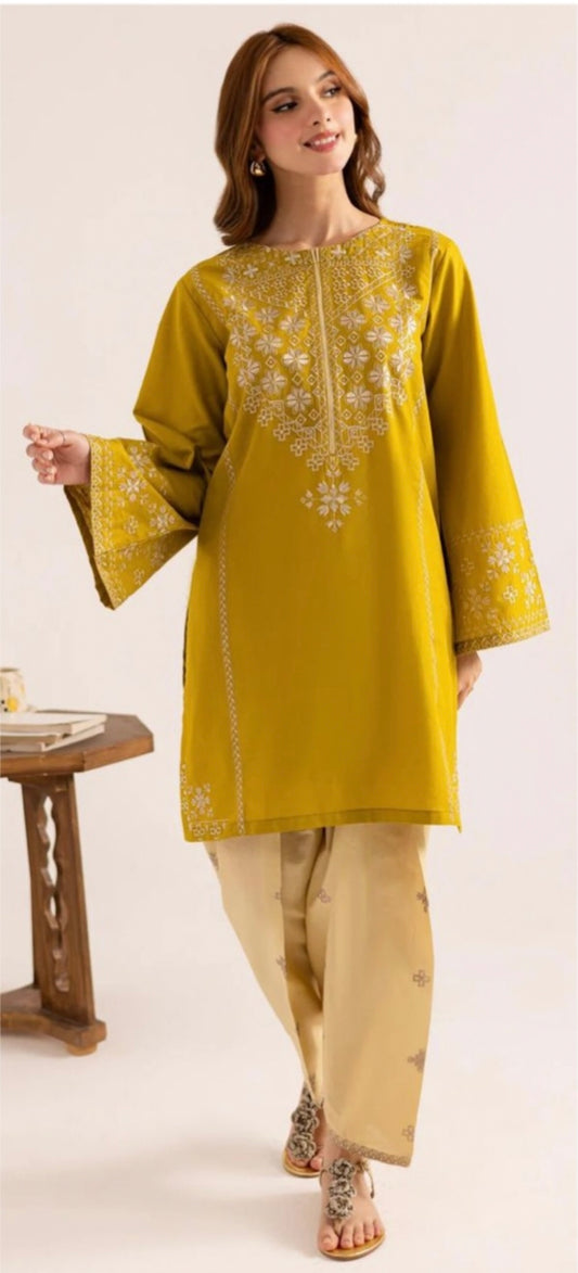 LAWN Shirt Front  HEAVY  Embroidery