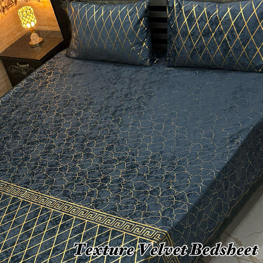 3PC Texture Velvet Bedsheet 😍