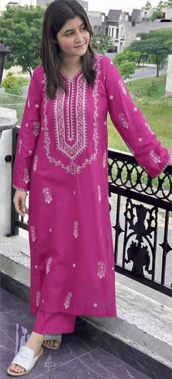 LAWN Shirt Front  HEAVY  Embroidery