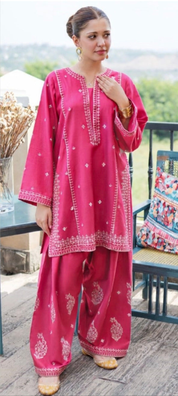 LAWN Shirt Front  HEAVY  Embroidery