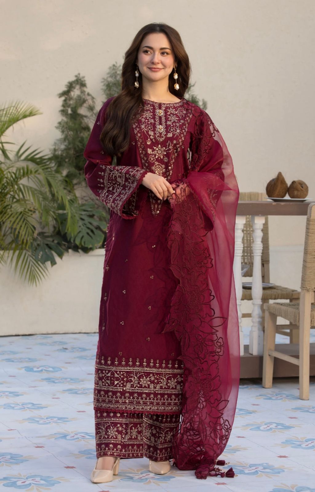 QALAMKAR Embroidered Unstitched 3 Piece Lawn Suit