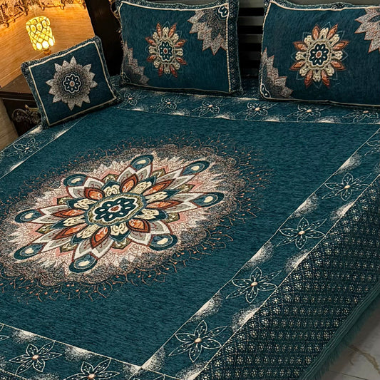 4Pc Velvet Jaquard Bedsheet
