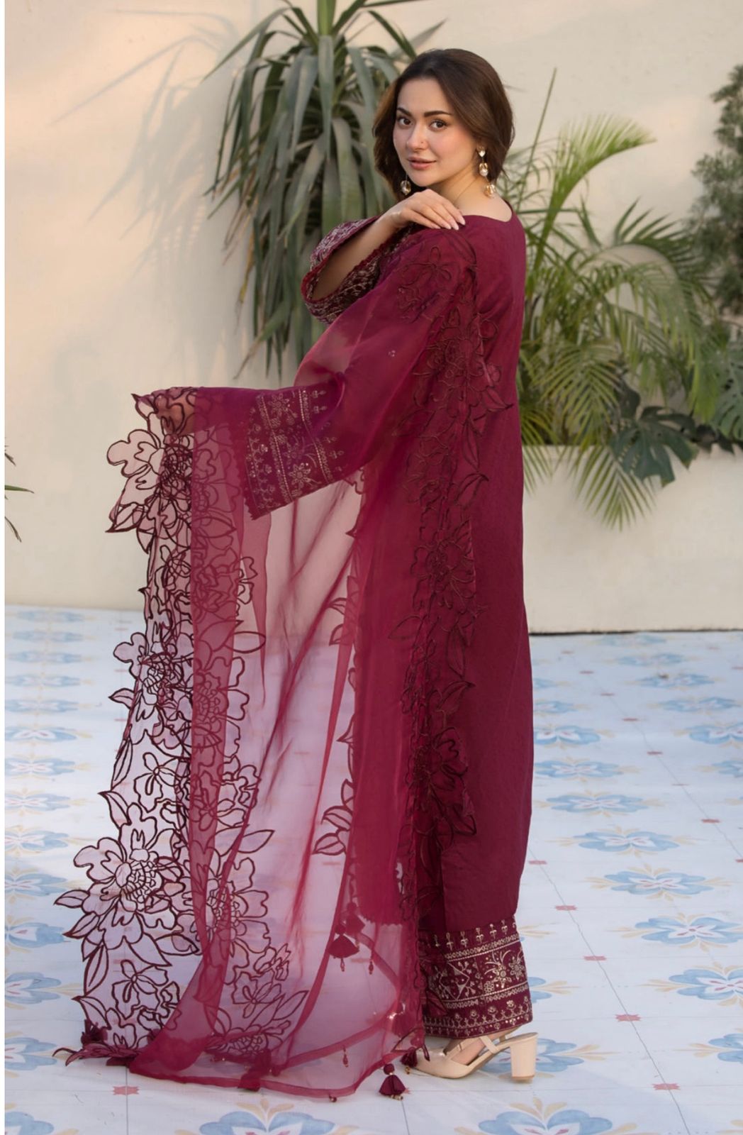 QALAMKAR Embroidered Unstitched 3 Piece Lawn Suit