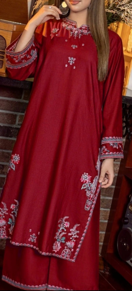 LAWN Shirt Front  HEAVY  Embroidery