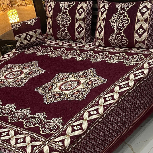 4Pc Velvet Jaquard Bedsheet