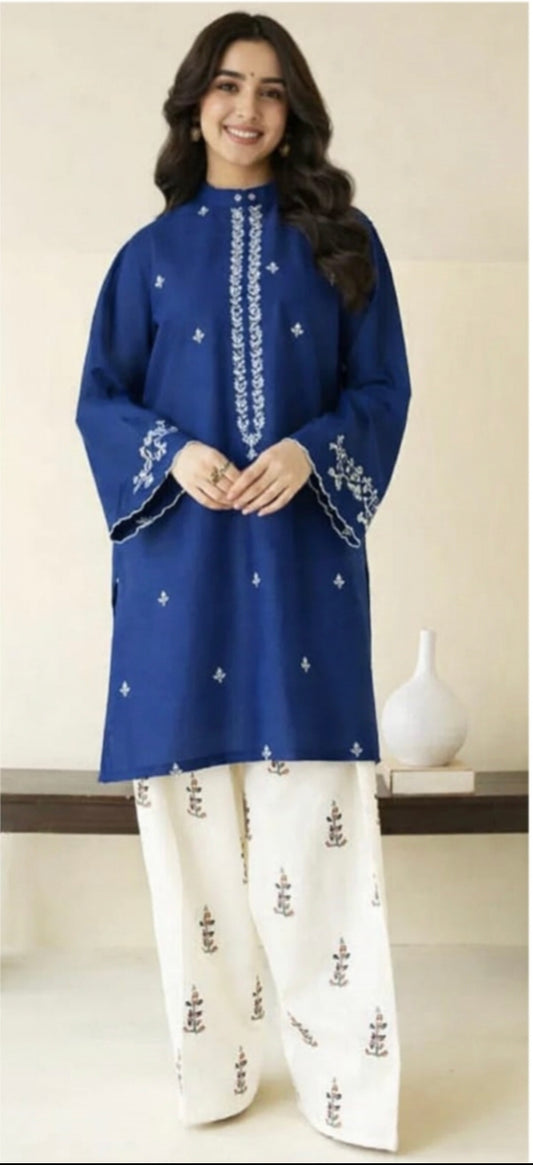 LAWN Shirt Front  HEAVY  Embroidery